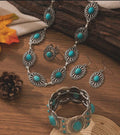 The Boho Beauty Silver and Turquoise 5-piece ensemble