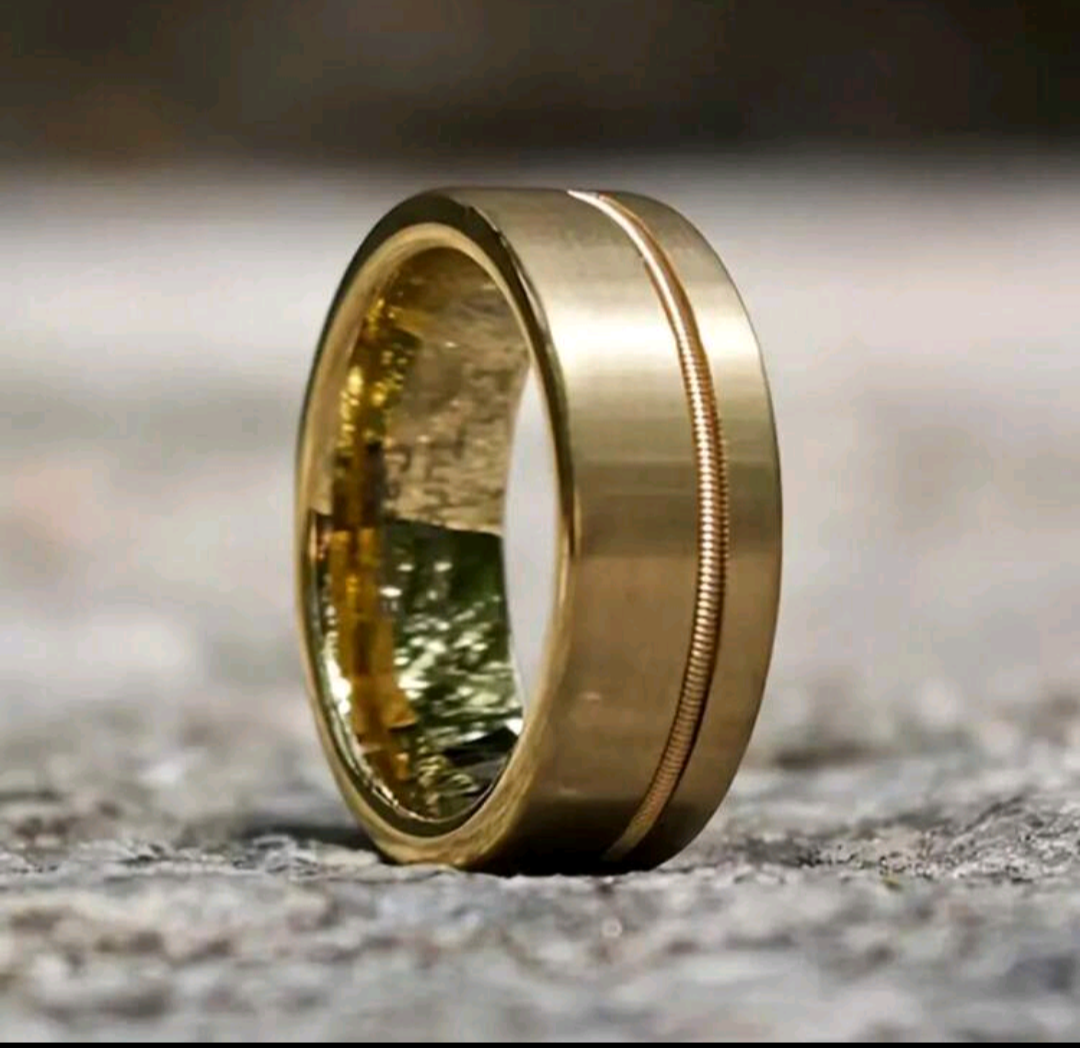 Gold Guitar String Ring