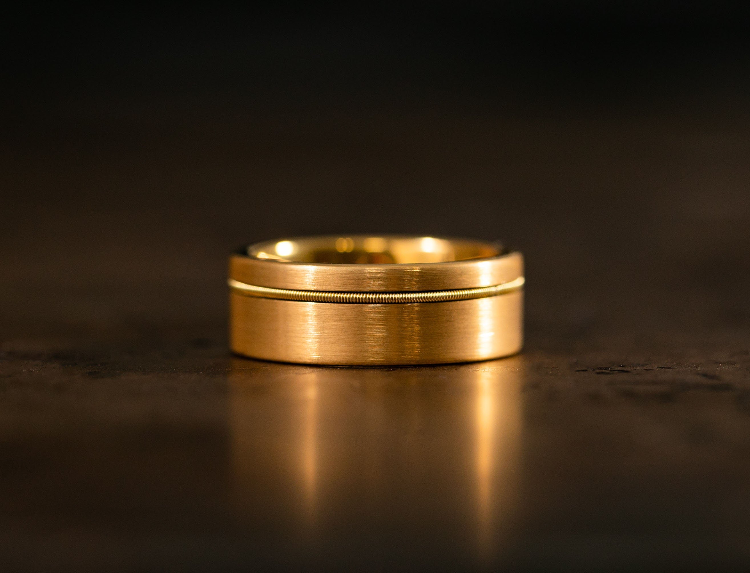 Gold Guitar String Ring