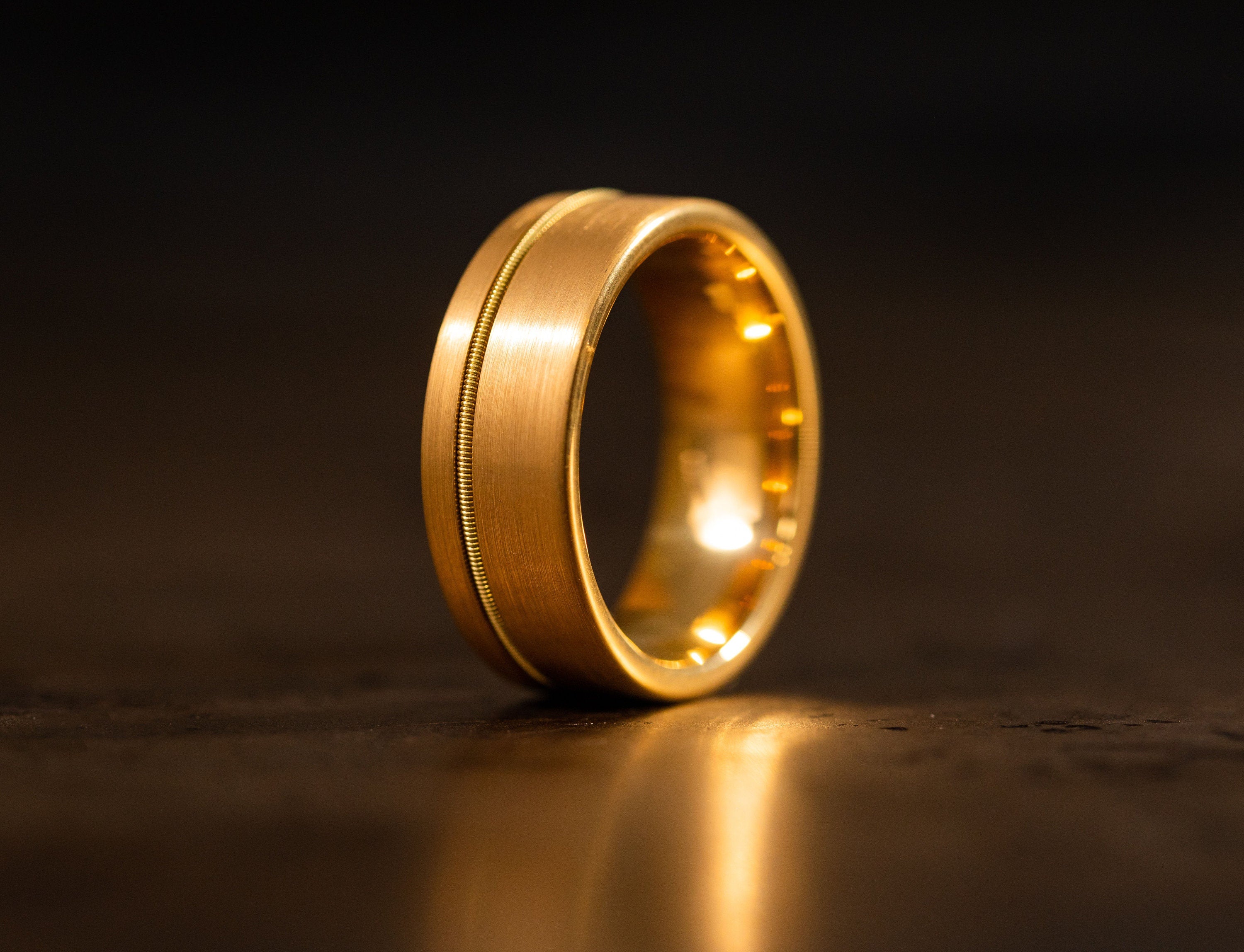 Gold Guitar String Ring